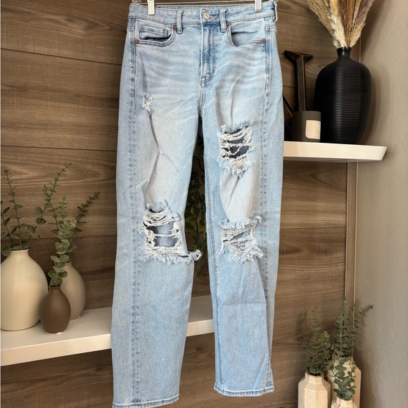 American Eagle Outfitters Denim - American Eagle Outfitters Light Blue Distressed Boyfriend Jeans